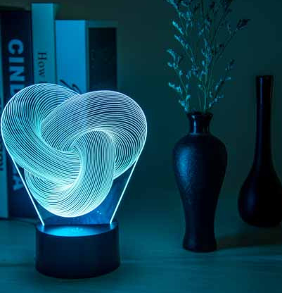 Twist Abstract 3D Night Light
