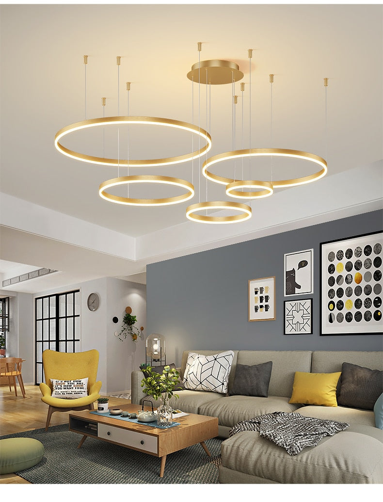 Modern LED Circular Chandeliers