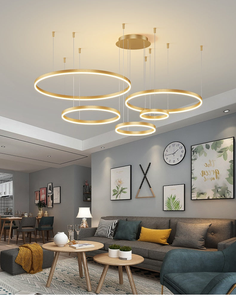 Modern LED Circular Chandeliers
