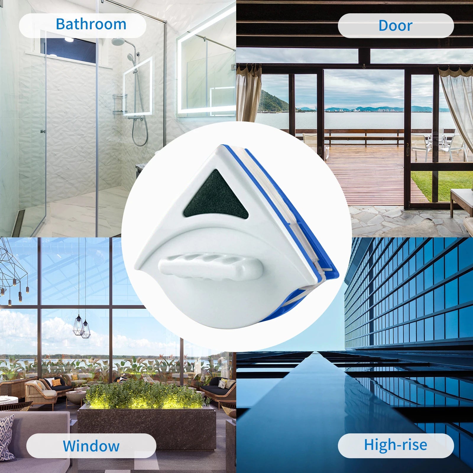 Double Sided Magnetic Glass Cleaner