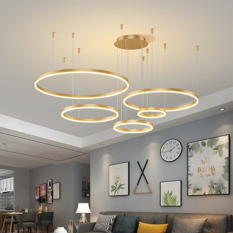 Modern LED Circular Chandeliers