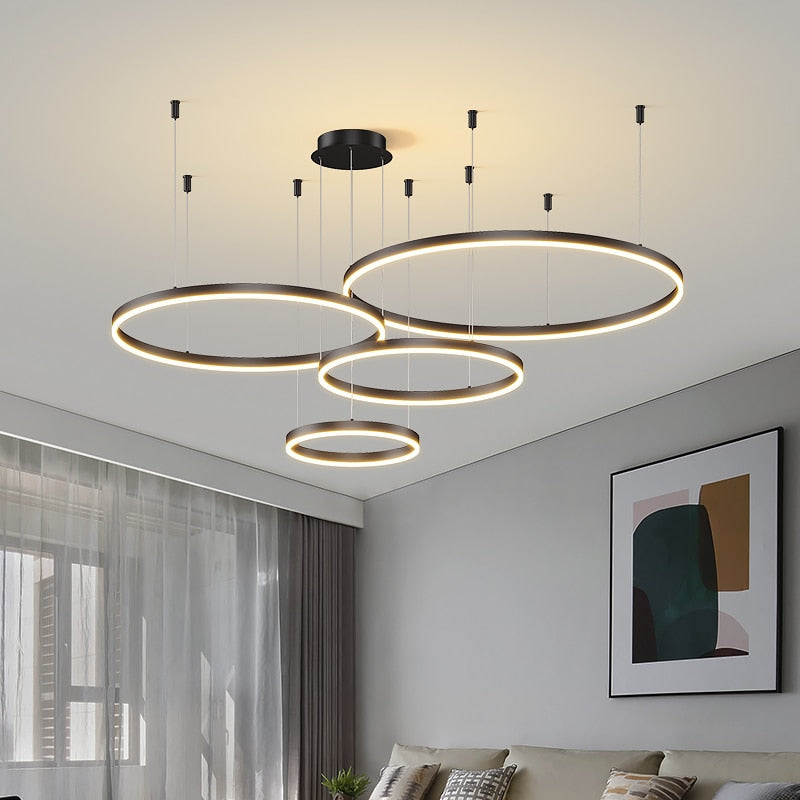 Modern LED Circular Chandeliers