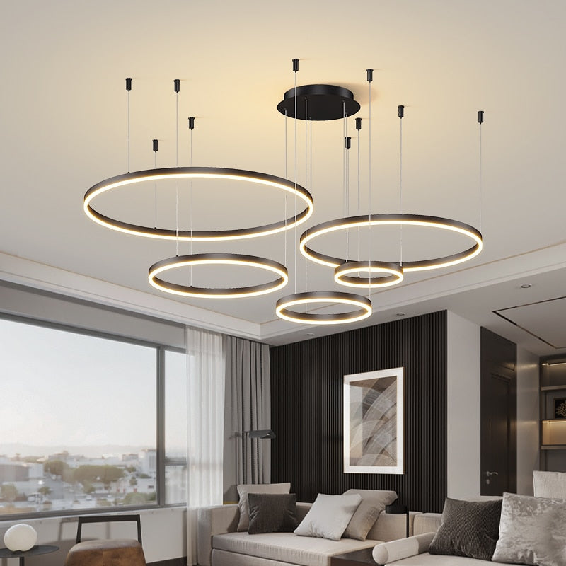 Modern LED Circular Chandeliers