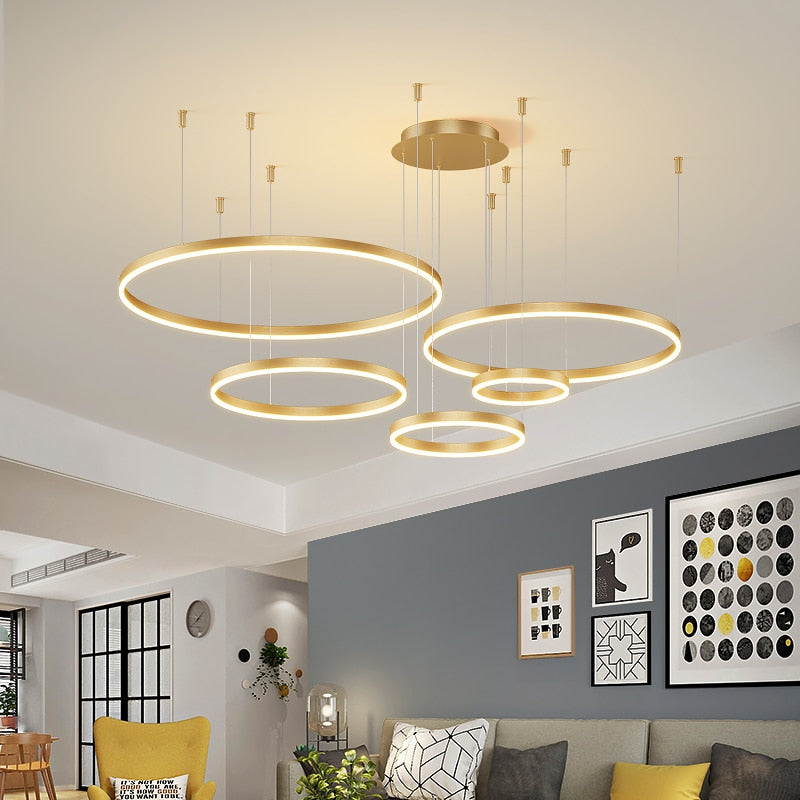Modern LED Circular Chandeliers