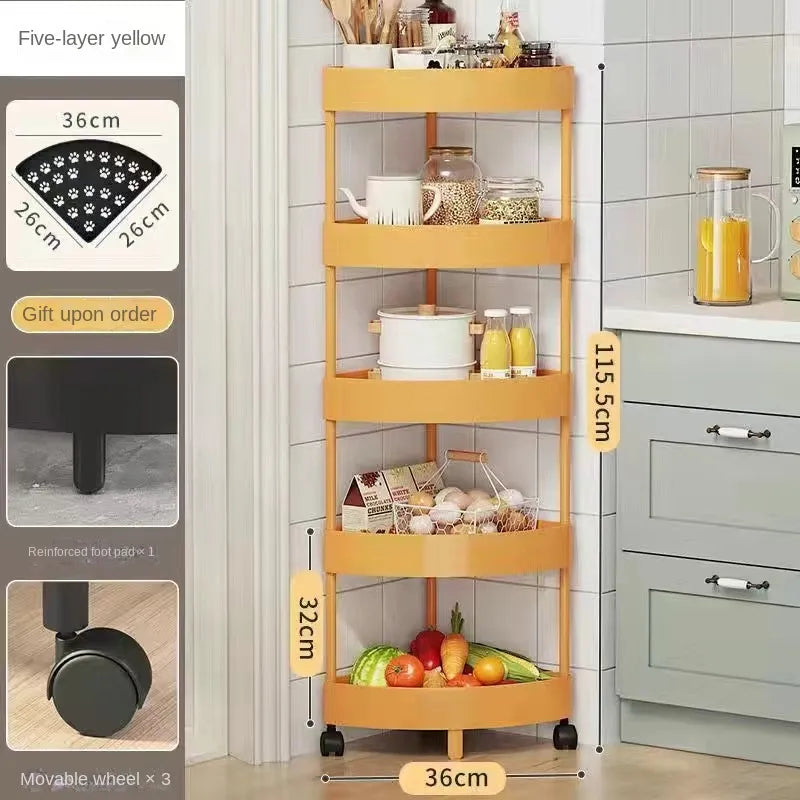 Movable bathroom triangle shelf