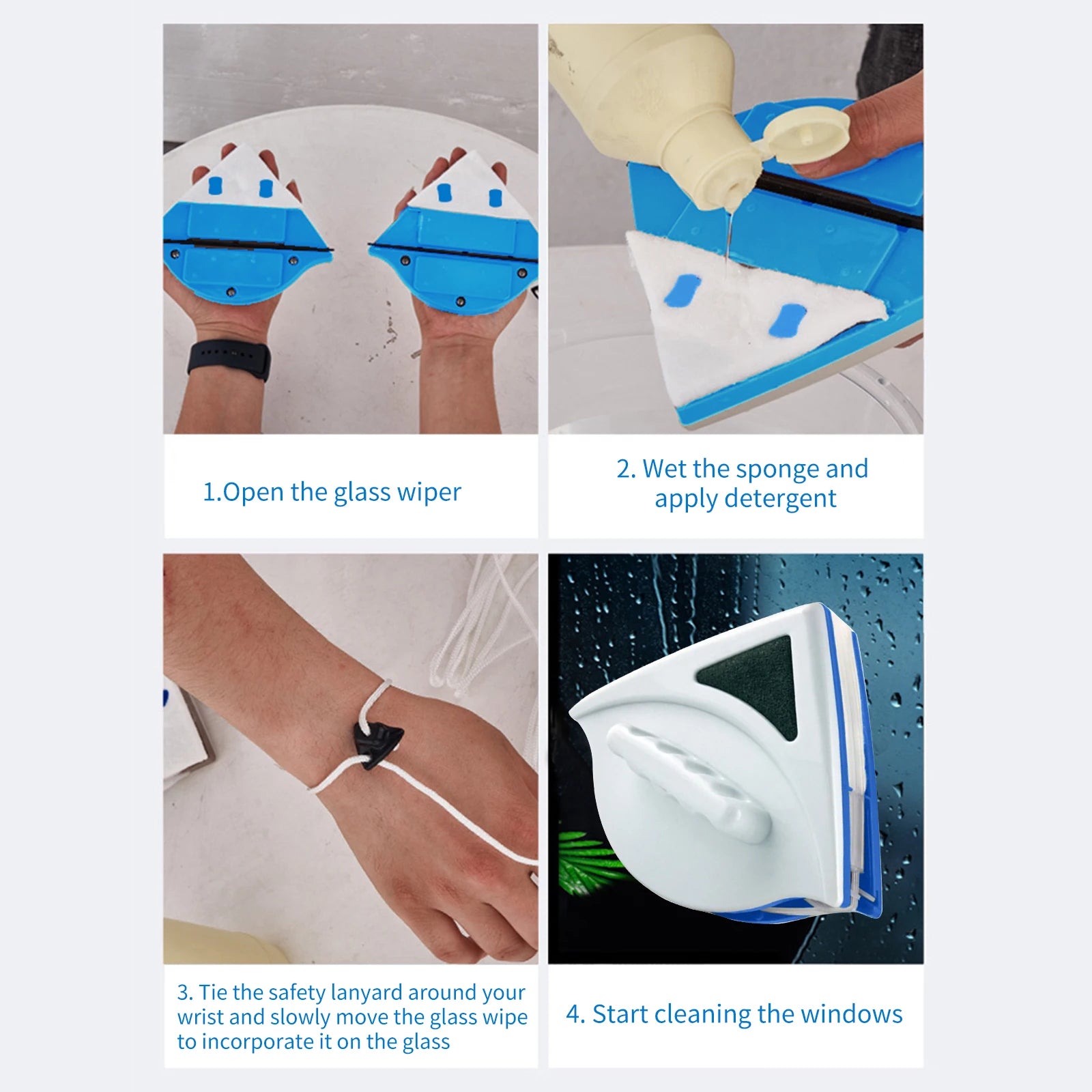 Double Sided Magnetic Glass Cleaner