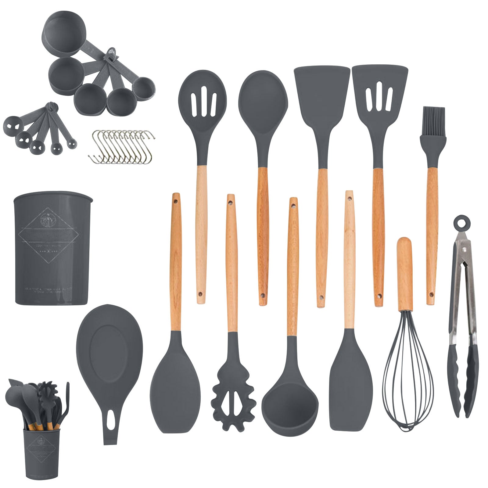 33Pcs Silicone Utensils Set