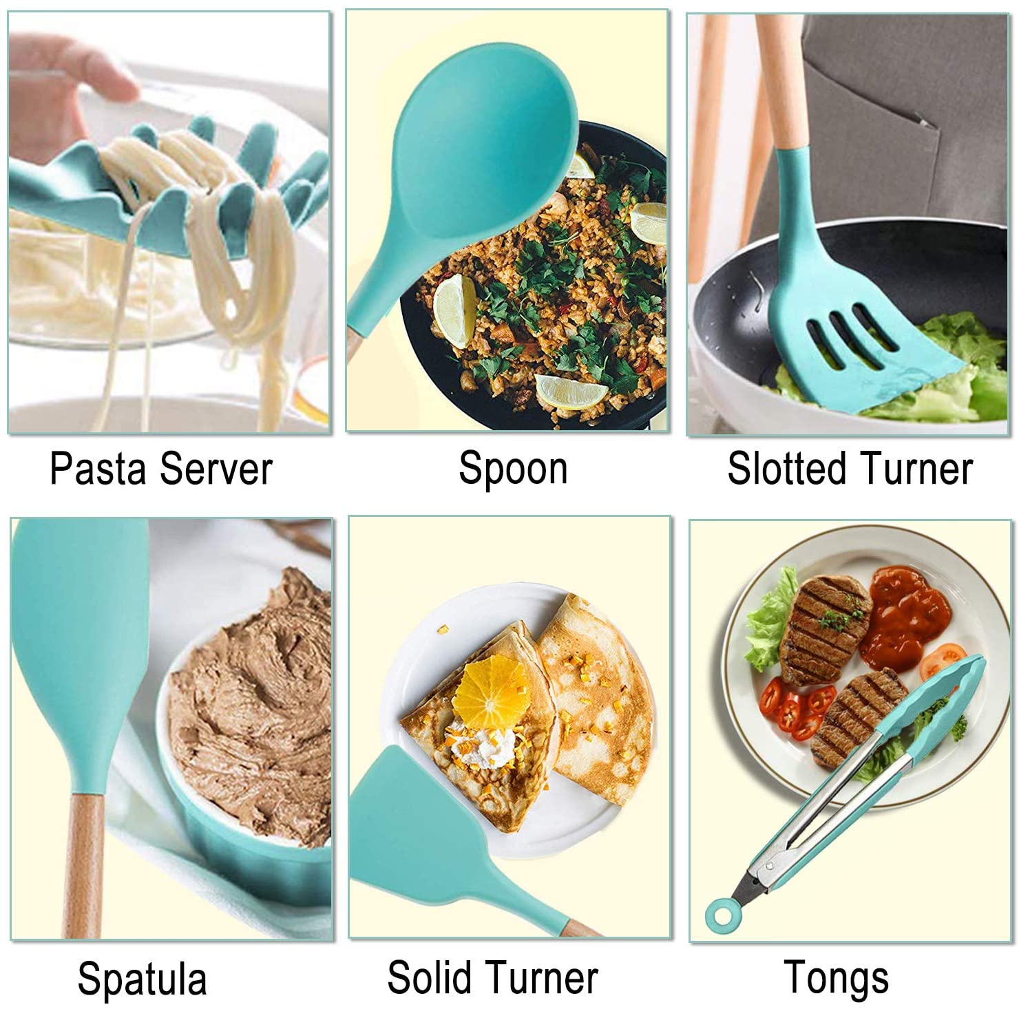 33Pcs Silicone Utensils Set