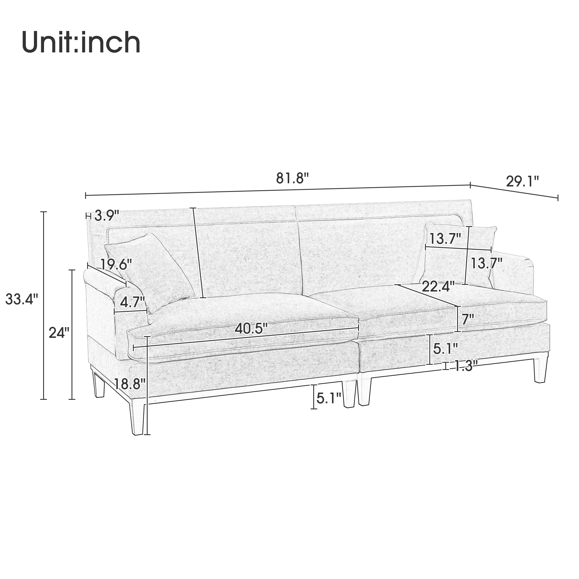 Upholstered Style Sofa