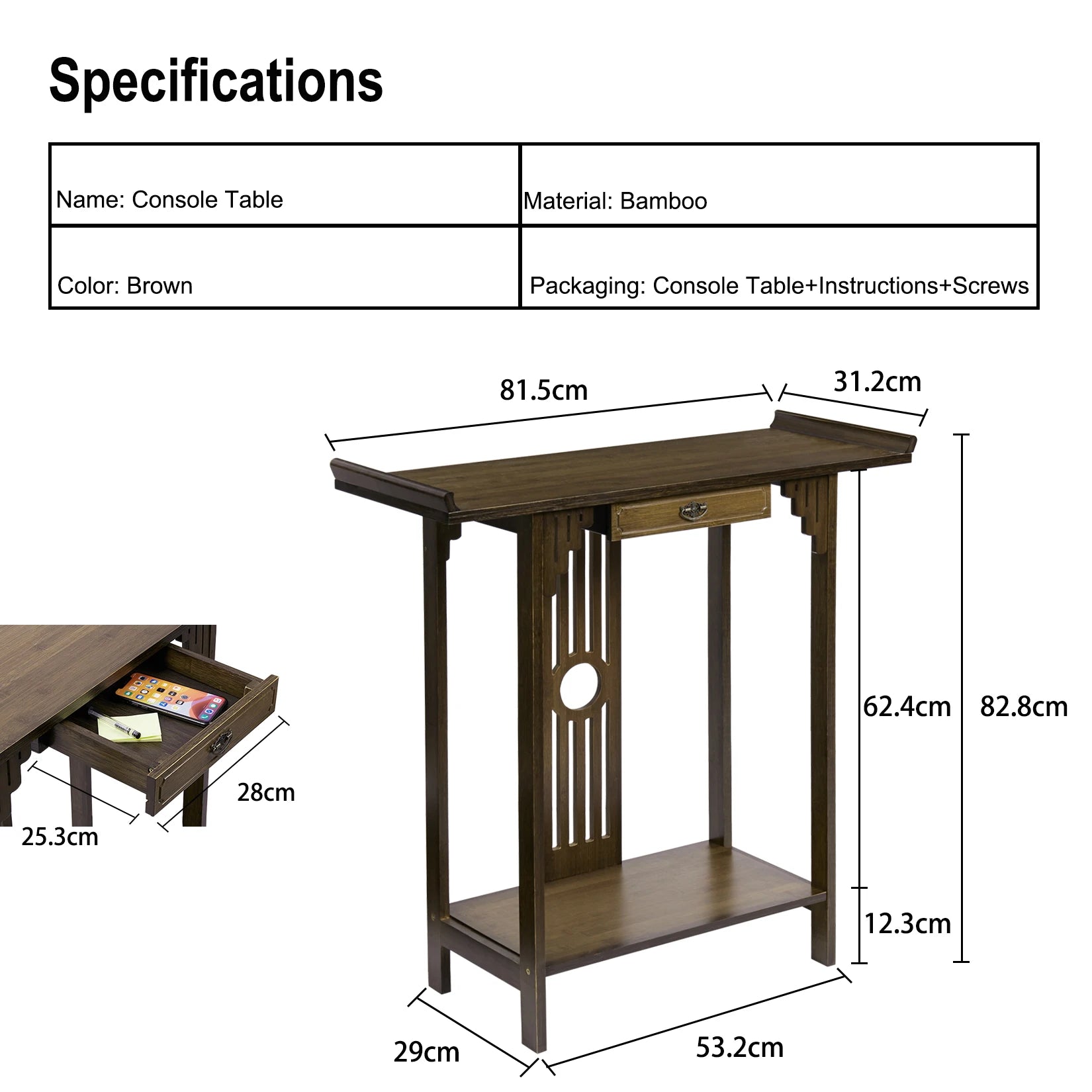 Console Table Rustic Sofa