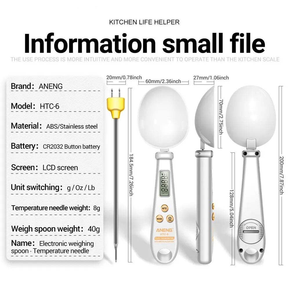 2in1 Electronic Kitchen Scale Tool