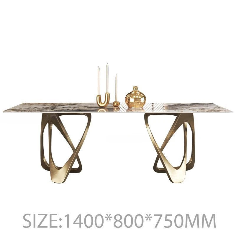 Rock Plate Rectangular Dining Table