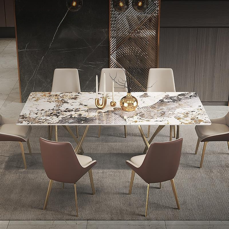 Rock Plate Rectangular Dining Table