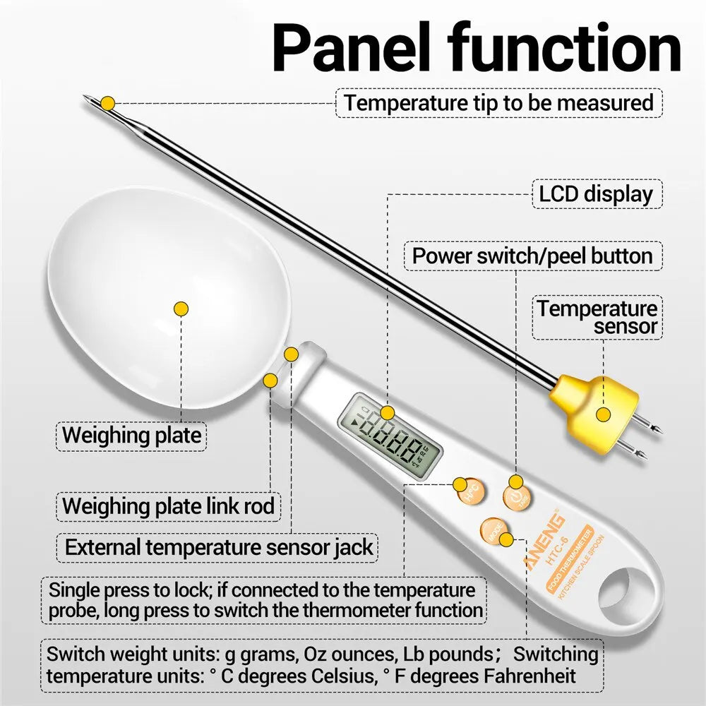 2in1 Electronic Kitchen Scale Tool