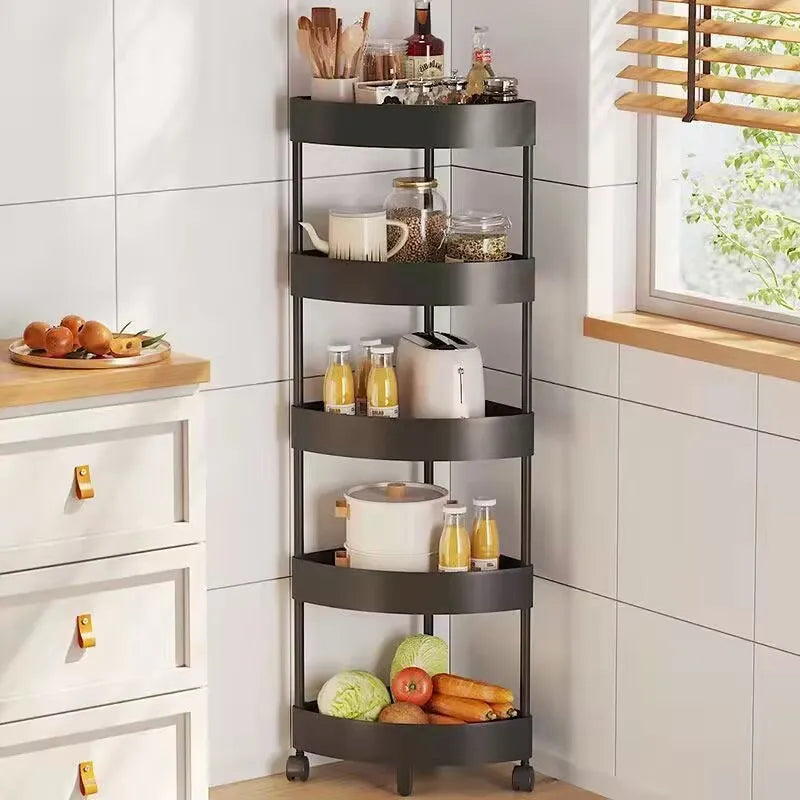 Movable bathroom triangle shelf