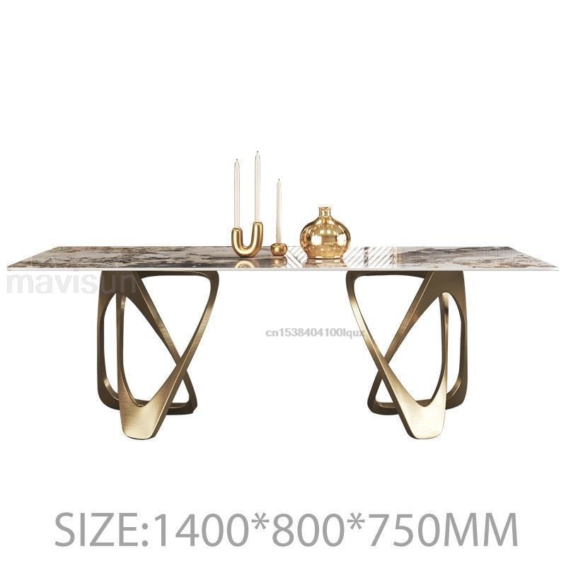 Rock Plate Rectangular Dining Table